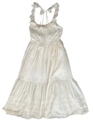 Christy Dawn Women’s Clemence Regenerative Organic Cotton Maxi Dress Pearl White thumbnail 12