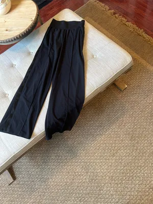 Athleta Black Nolita Wide Leg Satin Trim Size 0P thumbnail 2