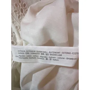 Zara Woman White Eyelet Cotton Mini Shift Dress Short Sleeve Embroidery Large thumbnail 4