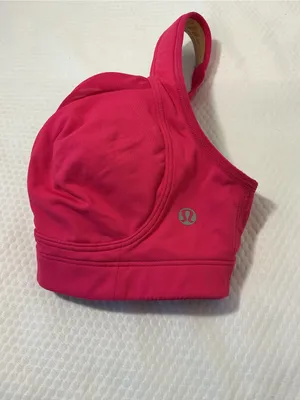lululemon athletica Pink Molded-Cup Support Sports Bra thumbnail 3
