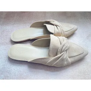 J.Crew Pointed Toe Slip-On Loafers Beige Suede‎ Knotted 9 Preppy Coastal Summer thumbnail 3