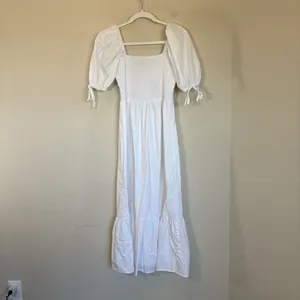 Faithfull The‎ Brand Lithana Midi Dress White Poplin Size US 4 Small thumbnail 5