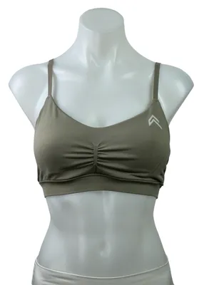 Oner Active Everyday Green Ruched Workout Active Gym Sports Bra Crop Tank Top S thumbnail 1