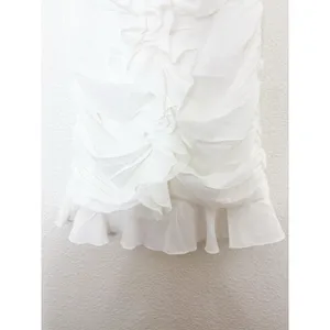 Princess Polly Eddy White Ruffle Mini Dress Size 10 Halter Chiffon Bridal Sexy thumbnail 10