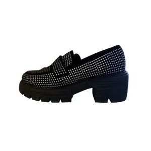 Rouge Helium Loafers Womens Size 10 EU40 Black Rhinestone Platform Chunky Sole thumbnail 11