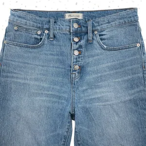Madewell Cali Demi-Boot Blue Jeans Light Denim High Waisted Button Fly Size 29 thumbnail 3