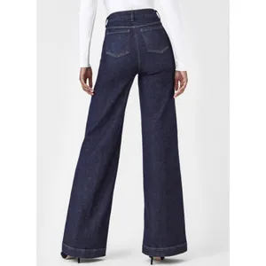 Spanx Shape Every Wear Wide Leg Jeans Raw Indigo High-Rise Waist Shapewear Denim thumbnail 2