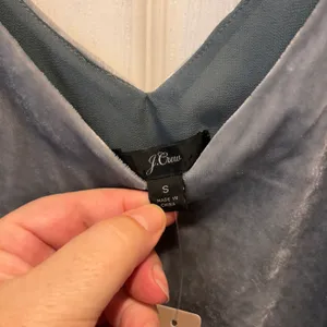 NWT J.Crew Women's Small Silver Velvet Cami Tank‎ Top Sleeveless Blouse Holiday thumbnail 3