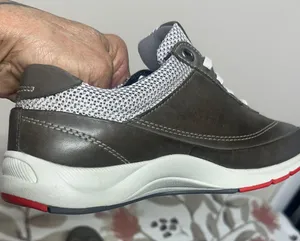 New Balance Gray and Red Athletic Shoes thumbnail 1