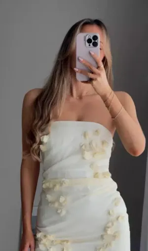 ZARA NWT White ORGANZA FLORAL DRESS. Size Small thumbnail 1