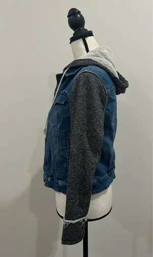 Mossimo Mixed Media Hoodie Jacket thumbnail 3