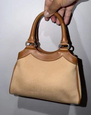 Vintage Fossil Canvas Purse Handbag Woven Handle Baguette Womens Y2K P thumbnail 1