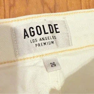 AGOLDE White Sophie High Rise Jeans Cropped Ankle size‎ 26 thumbnail 3