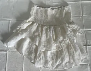 SheIn White Ruffled Skirt thumbnail 2