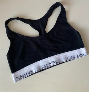 Calvin Klein Modern Cotton Unlined racer back Bralette logo band thumbnail 2
