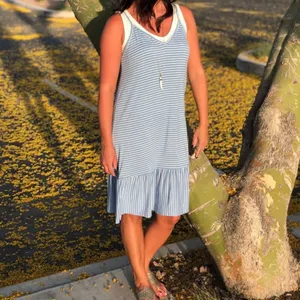 Agnes & Dora Stripe Slip Dress thumbnail 3