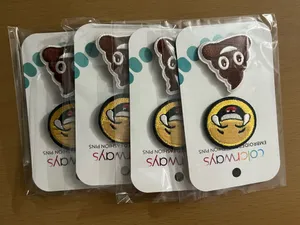 Colorways Embroidered Fashion Pins - Laughing Emoji & Poop Emoji thumbnail 3