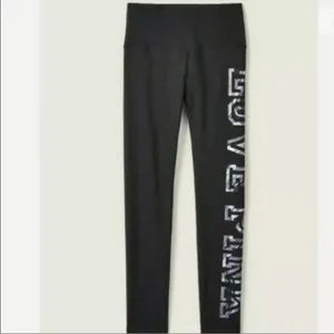 NWOT PINK Victoria’s Secret Black High Rise Leggings Silver Logo Sz XXL RARE thumbnail 5