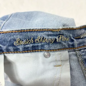American Eagle Outfitters Y2K Stretch‎ Skinny Flare Light Blue Jeans Size 4 thumbnail 7