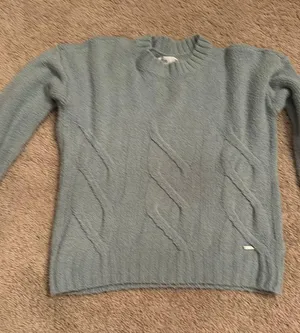 Hollister Blue Cable Knit Sweater thumbnail 1