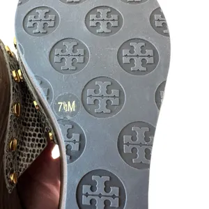 Tory Burch Robinson Snake Embossed Wedge Slides Sandals Sz‎ 7.5 Dust Bag thumbnail 10
