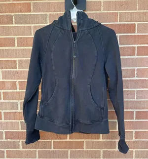 Lululemon Scuba Hoodie *Light Cotton Fleece (First Release) Size 8 Black thumbnail 1