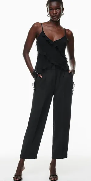 Aritzia Wilfred Carrot Pant in Black Size: 10 thumbnail 1
