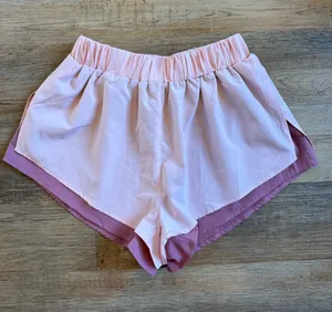Pink Lily Two-Tone Rose and Blush Elastic Waist Shorts Size S thumbnail 1