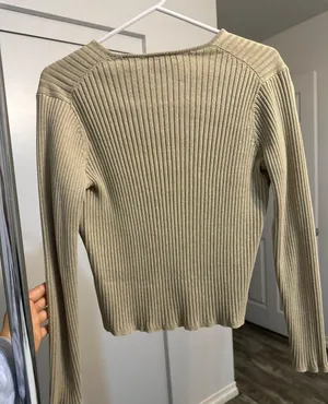 Nude Long Sleeves Top Tan Size M thumbnail 2