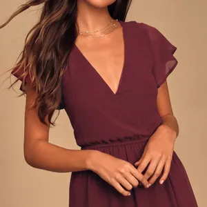 Lulu’s Lost in the Moment Maxi Gown Burgundy Bridesmaid Dress Size Small NWT thumbnail 3