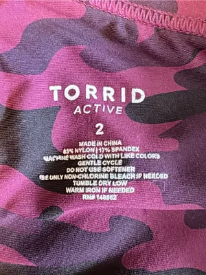 Torrid Active Plum and Black Camo Sports Bra Size 2X thumbnail 6