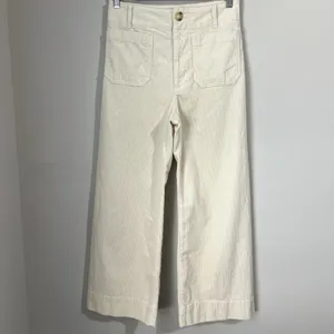 Maeve by Anthropologie Women's 27 The Colette Cropped Wide Leg‎ Corduroy Pants thumbnail 3