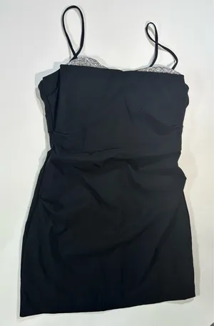 ASTR The Label Kalista Black Embellished Mini Dress Size Large thumbnail 2