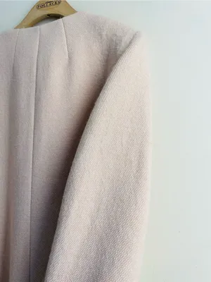Club Monaco Blush Pink Wool Blend A Line Long Coat Bell Sleeve Large thumbnail 12