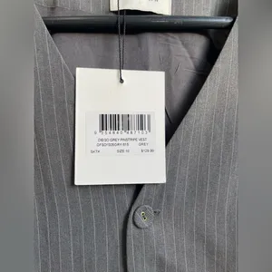 DISSH Gray Pinstripe Women's Tailored Vest Size 6 thumbnail 4