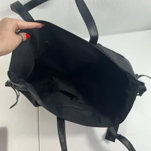 Botkier New York Black Nylon Tote Vegan Leather Trim‎ Zipper Shoulder Bag NEW thumbnail 10