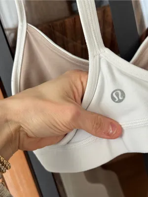 Lululemon Flow Y sports Bra Nulu White workout top racerback thumbnail 10