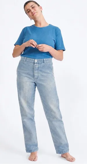 Industry of All Nations Clean Carpenter Pants Indigo 6 Dip Womens Size 32 thumbnail 1