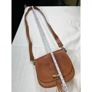 Vintage Brown Leather Crossbody Bag SKU 7538 thumbnail 5