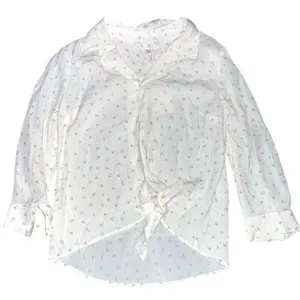 Lauren Conrad Womens Long Sleeve Button Up Blouse M Tie Front Stars Moons thumbnail 1