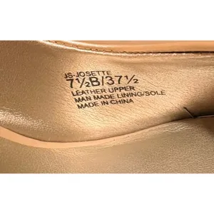Jessica‎ Simpson Josette Pumps Womens 7.5 Gold Excellent Peep Toe d'Orsay Heels thumbnail 6