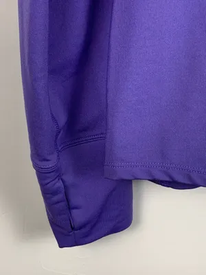 Nike Dri-FIT Womens Half Zip Pullover Purple Running Thumbholes Long Sleeve M thumbnail 12