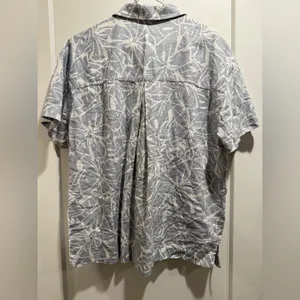 Madewell Linen-Blend Camp‎ Shirt in Abstract Flora Size Large thumbnail 4