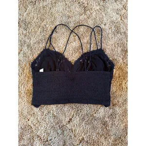 Free People FP One Ilektra Bralette Black Lace Crop Top Boho Strappy Cami thumbnail 4