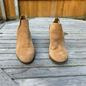 Alex Marie Women’s Shoes Brown‎ Suede Heel Booties Size 9 thumbnail 2