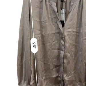 Banana republic gold satin blouse thumbnail 6