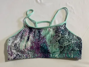 Fabletics · L · Ayni Sports Bra · Animal Impressions Print · Multi/Cucumbe thumbnail 1