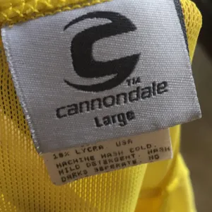 Vintage Cannondale Cycling Shirt with Pockets Yellow Women's Size L Large thumbnail 9