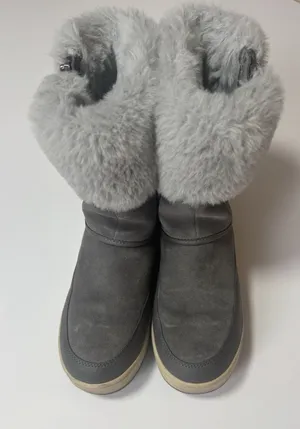 Koolaburra by UGG Womens Grey Suede Faux Fur Zip Winter Boots 1105889‎ Size 6 thumbnail 1