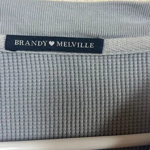 Brandy Melville Blue Thermal Top one size thumbnail 5
